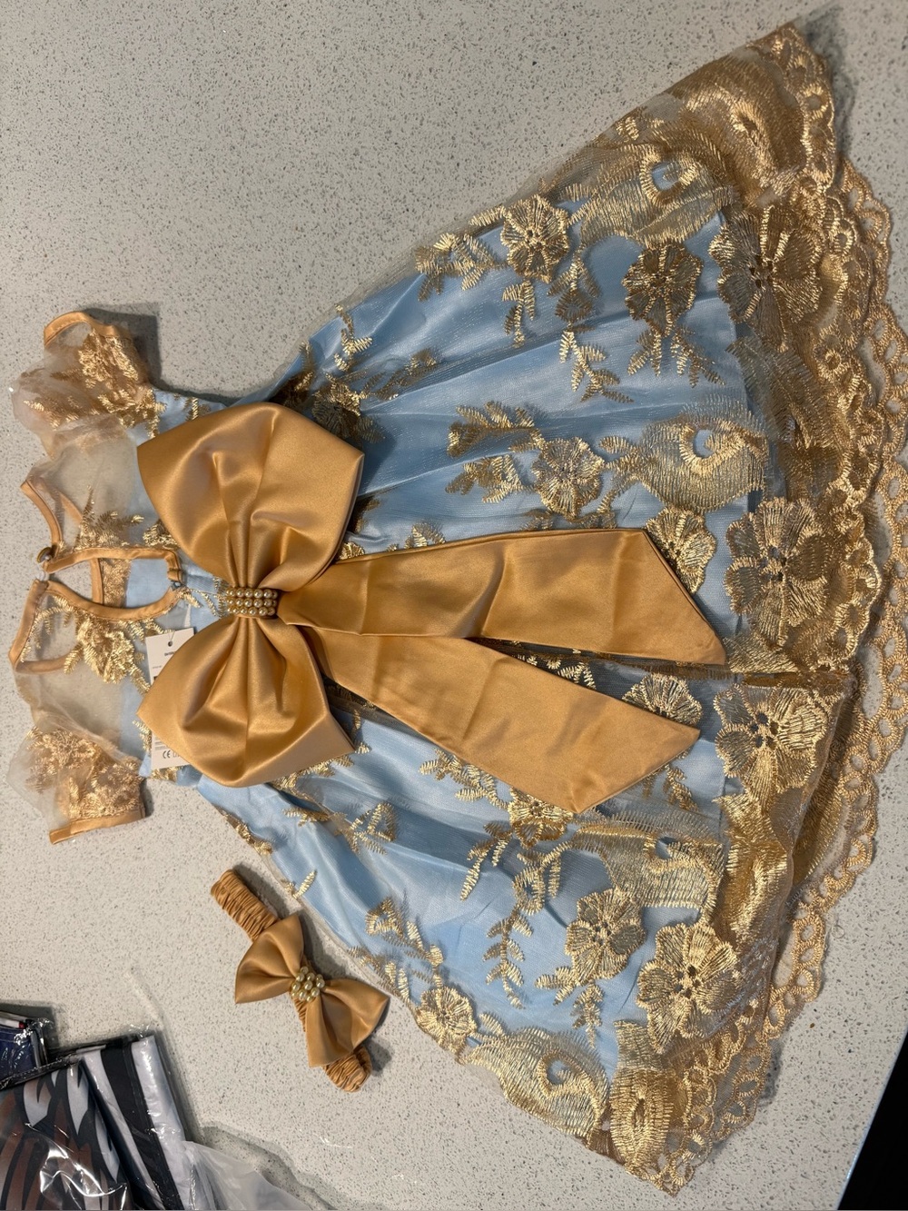 Dress size 9 months baby girl 9-12 months months blue wedding special occasion - Picture 7 of 7